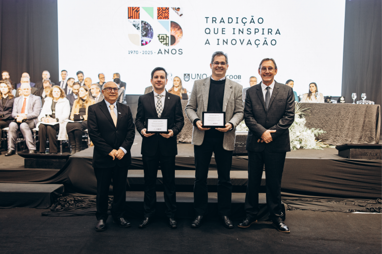 Capa notícia Unochapecó e Fundeste celebram os 55 anos com homenagens a parceiros e personalidades